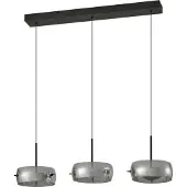 LUCANDE Pendellampa Martis , dimbar, Svart, Vardagsrum / matsal, Glas, Modern
