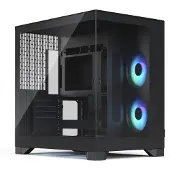 Fractal Design Pop 2 Vision RGB - Mid tower - utökad ATX - genomskinlig sidopanel (härdat glas) - ingen strömförsörjning (ATX) - svart - USB/ljud