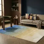 Studio Clarice Abstrakt matta | Mellow blå/gul hos Volero | 200x290cm | Polyamid | Blandat | Rektangulär | Låg lugg