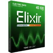 Elixir 14777 NanoWeb Light Long Scale 45-130 Basgitarrsträngar