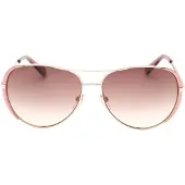 Marc Jacobs brun lins rosa detalj guld solglasögon