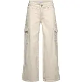 Name it Byxor - NkfRose Wide Twill - Turturduva - - 9 år (134) - Byxor - Bomull