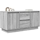vidaXL TV-bänk med LED-lampor grå sonoma 100x41x50 cm