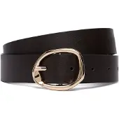 Tommy Hilfiger Sculpted Buckle Leather Belt