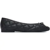 Tommy Hilfiger Logo Charm Quilted Leather Ballerinas