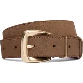 Calvin Klein Suede Leather Tapered Hardware Belt
