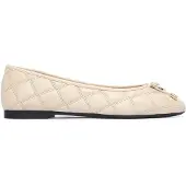 Tommy Hilfiger Logo Charm Quilted Leather Ballerinas