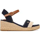 Tommy Hilfiger Logo Plaque Woven Wedge Heel Espadrilles