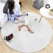Strado rund matta Rabbit 100x100 vit (Bialy) universell