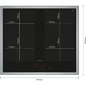 Siemens iQ700 EX645HXC1E, Svart, Inbyggd, 60 cm, Zoninduktionshäll, Keramisk, 4 zon(er)