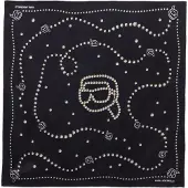Karl Lagerfeld Scarf 'IKON' svart / vit