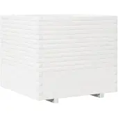 vidaXL Odlingslåda 80x80x72 cm vit massiv furu