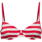 Tommy Hilfiger Stripe Ribbed Demi Cup Bikini Top