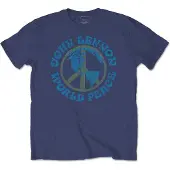 Ginza.se John Lennon: Unisex T-Shirt/World Peace (Navy Blue) (X-Large)