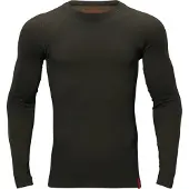 Härkila Men's Base Active L/S Round Neck Dark Willow Green