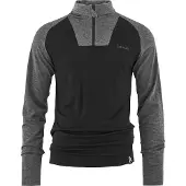 Bula Men's Retro Merino Wool Halfzip Sweater Black