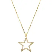 Luxenter Luxenterhalsband med glänsande zirkoner 18K guldfinish - Sanem