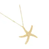 Luxenter Halsband med glänsande zirkonia 18K guldfinish - Sirif
