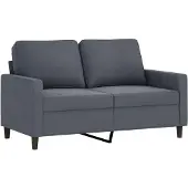 vidaXL 2-sitssoffa mörkgrå 120 cm sammet