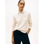 Tommy Hilfiger Fine Cable Knit Crew Neck Jumper