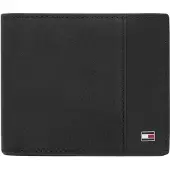 Tommy Hilfiger Plånbok 'Flag Plaque Bifold Flap' svart