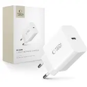 Tech-Protect NC20W 1-Port USB-C Laddare PD 20W - Vit
