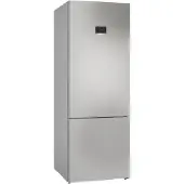 Bosch Serie | 4 KGN56XLEB - Kylskåp/frys - bottenfrysskåp - bredd: 70 cm - djup: 80 cm - höjd: 193 cm - 508 liter - Klass E - inox-utseende