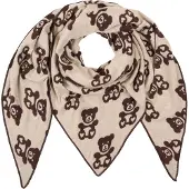 Zwillingsherz Scarf 'Love is Love' mörkbrun / brunmelerad