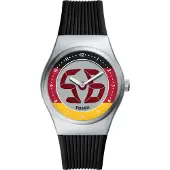 Fossil Analog klocka 'ARCHIVAL BIG TIC - Germany' curry / röd / svart / silver