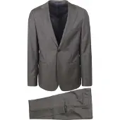 Suitable Faux Uni Kostym Ull Grå Storlek