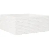 vidaXL Odlingslåda vit 110x110x46 cm massiv furu