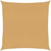 vidaXL Solsegel 160 g/m² fyrkantig sand 4,5x4,5 m HDPE