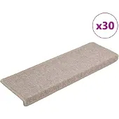 vidaXL Trappmattor 30 st 65x21x4 cm Taupe