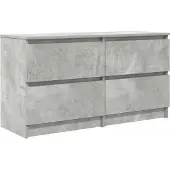 vidaXL TV-bänk betonggrå 100x35x54 cm konstruerat trä