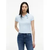 Tommy Hilfiger T-shirt 'Slim Fit Logo' blå / pastellblå