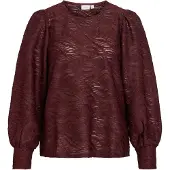 Vila Fina O-neck Top Blus Med Lång ärm