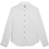 Superdry för kvinnor. W4010587A Vit premiumskjorta i linne (S), Casual, Lino, Lång ärm