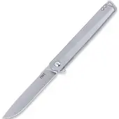 CRKT Stylus K830TXP, Satin S35VN, Grey Titanium pocket knife, Ken Onion design