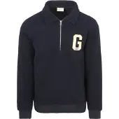 Gant Half Zip Tröja Fleece Navy Blå Mörkblå Storlek