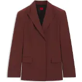 HUGO Relaxed-fit blazer in stretch fabric