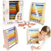 Classic World trä-räkneram med matematiska uppgifter Classic World
