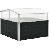 vidaXL Växthus antracit 100x100x77 cm galvaniserat stål