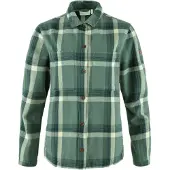 Fjällräven Women's Singi Flannel Overshirt Patina Green-Deep Patina