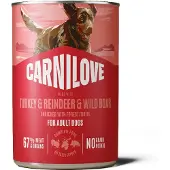 Carnilove kalkon med ren och vildsvin våtfoder hund (burk)