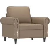 vidaXL Fåtölj Cappuccino 60 cm konstläder
