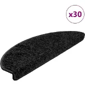 vidaXL Trappmattor 30 st Svart 65x21x4 cm