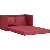 vidaXL Golvbäddsoffa 2-i-1 vinröd 112x174x55 cm konstläder