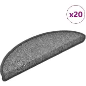 vidaXL Trappmattor 20 st mörkgrå 56x17x3 cm