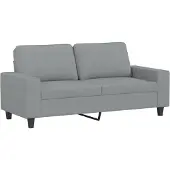vidaXL 2-sitssoffa ljusgrå 140 cm tyg