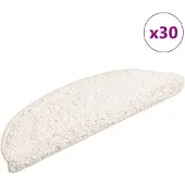vidaXL Trappmattor 30 st vit 56x17x3 cm